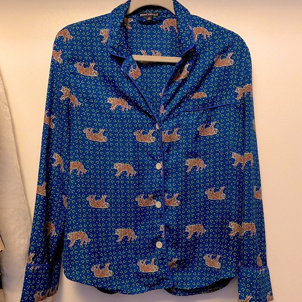 J.Crew Mercantile Tiger Pattern Button Up Shirt